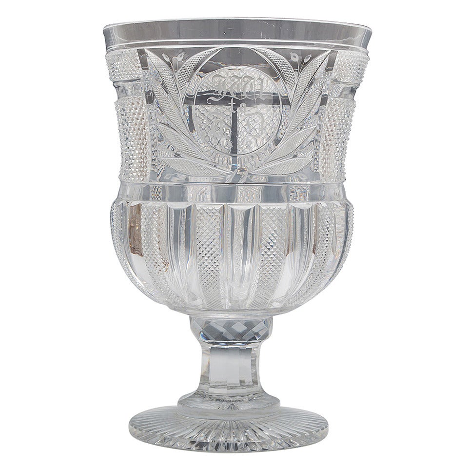 Exceptionally Large Regency Goblet by John Blades For Sale