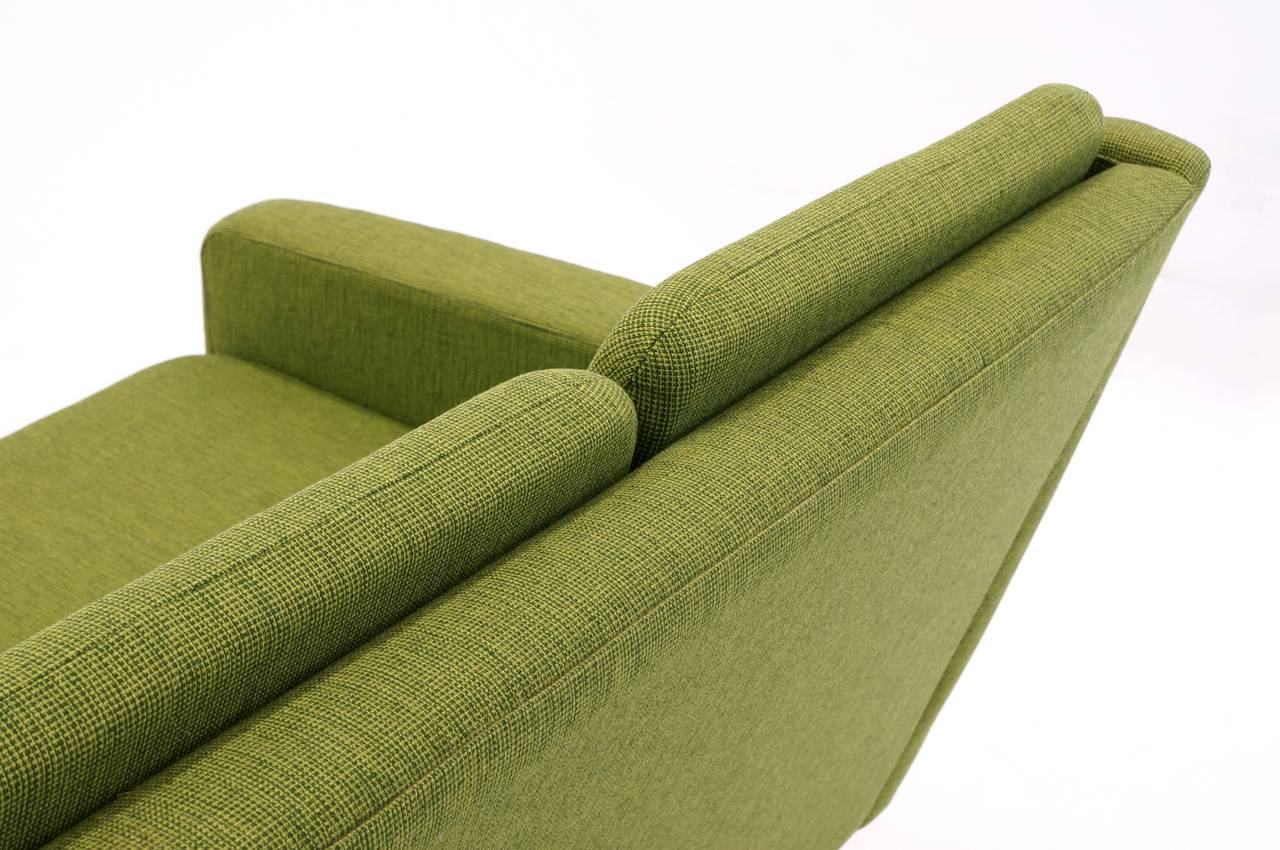 American Chartreuse Green Danish Modern Sofa and Chair