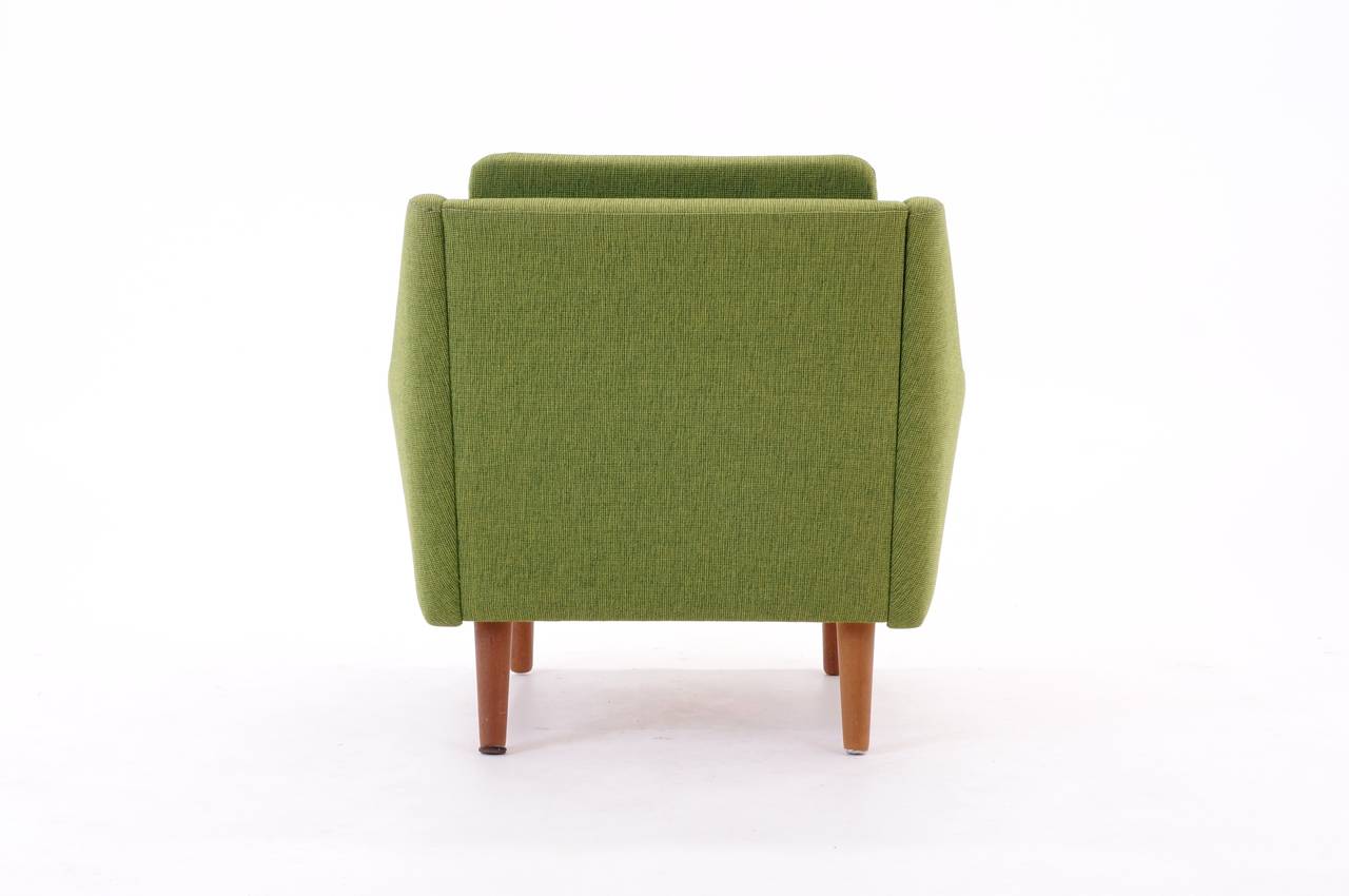 Teak Chartreuse Green Danish Modern Sofa and Chair