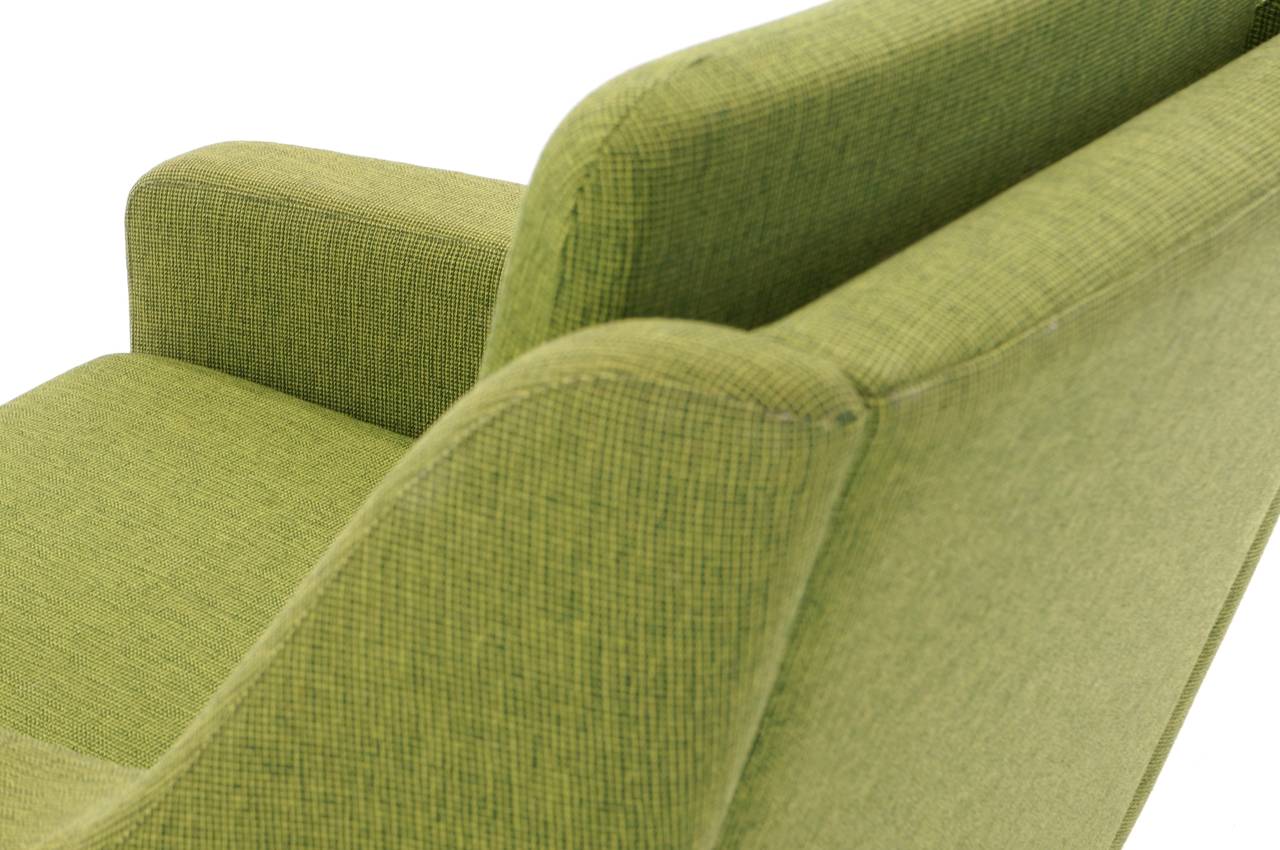 Chartreuse Green Danish Modern Sofa and Chair 1