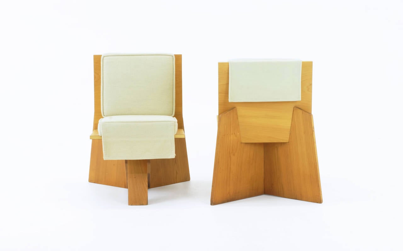 American Pair of Frank Lloyd Wright Chairs from the Sondern House, Kansas City