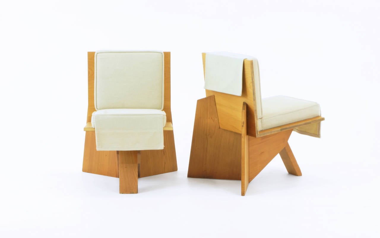 Mid-Century Modern Pair of Frank Lloyd Wright Chairs from the Sondern House, Kansas City