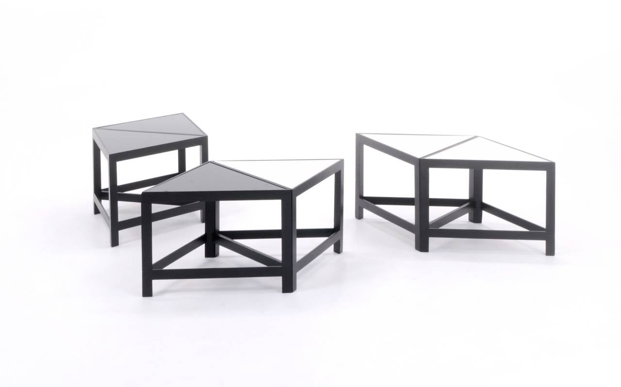 Lacquered Set of Six Modular Tables For Sale