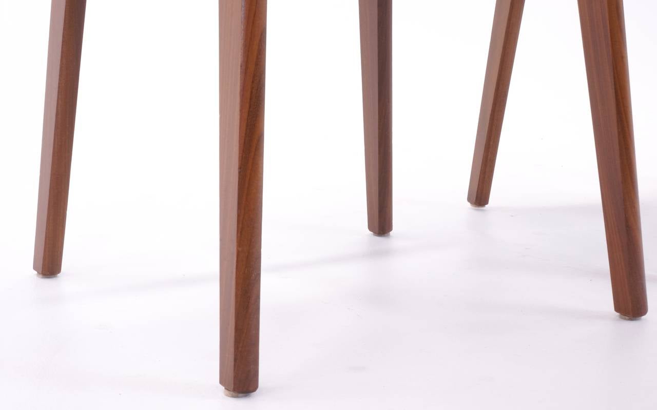 Set of Ten Scandinavian Dining Chairs Walnut Frames New Upholstery 3