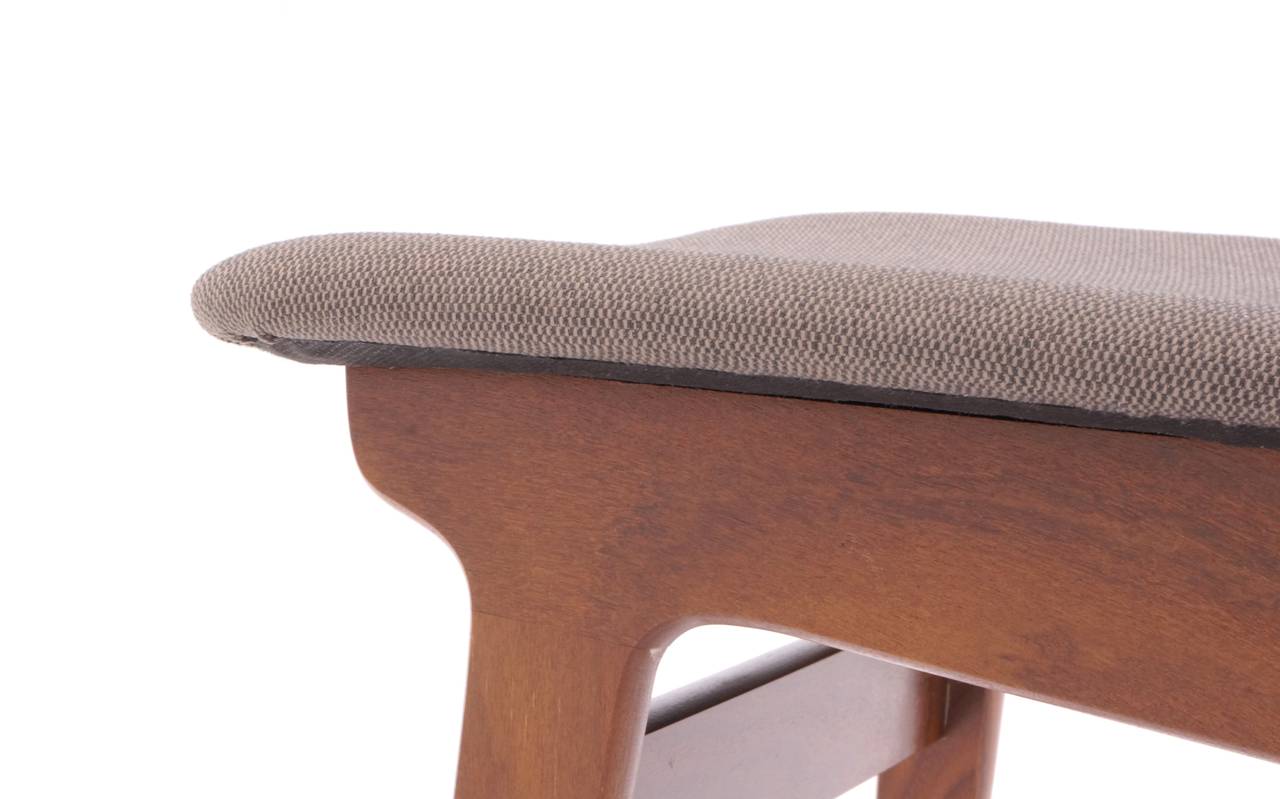 Set of Ten Scandinavian Dining Chairs Walnut Frames New Upholstery 1