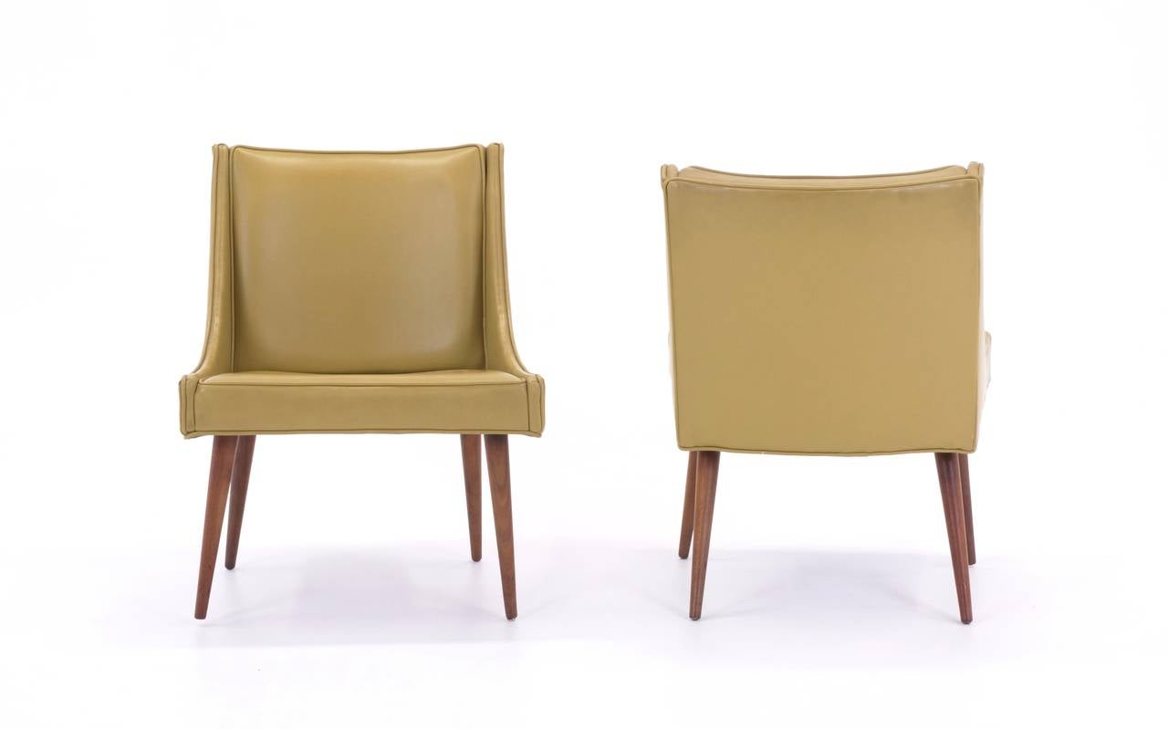 Mid-Century Modern Pair of Milo Baughman for Thayer Coggin Slipper Chairs