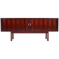 Arne Vodder Rosewood Credenza with Locking Tambour Doors, Rare Smaller Size