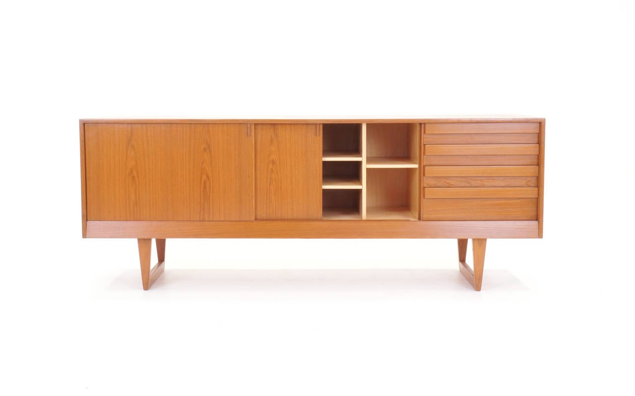 Kurt Ostervig teak credenza in exceptionally good original condition.