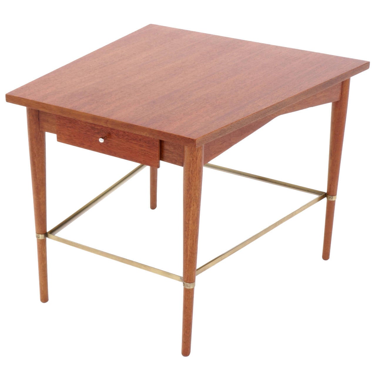 Rare table d'appoint ou table d'appoint trapézoïdale Paul McCobb.