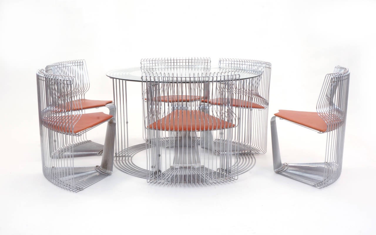 Esszimmer-Set „Pantonova“ von Verner Panton  Esstisch und sechs Stühle (Moderne der Mitte des Jahrhunderts) im Angebot