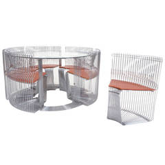Verner Panton "Pantonova" Dining Set of Dining Table and Six Chairs 11