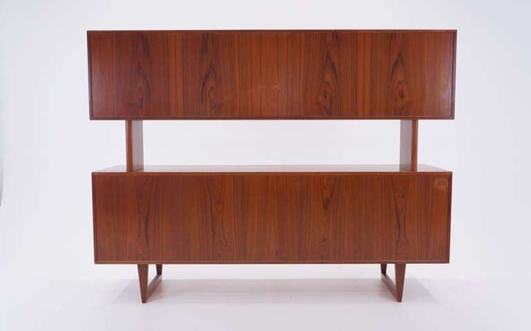 Kurt Ostervig Two Piece Storage Cabinet, Room Divider, or Credenza In Good Condition In Kansas City, MO