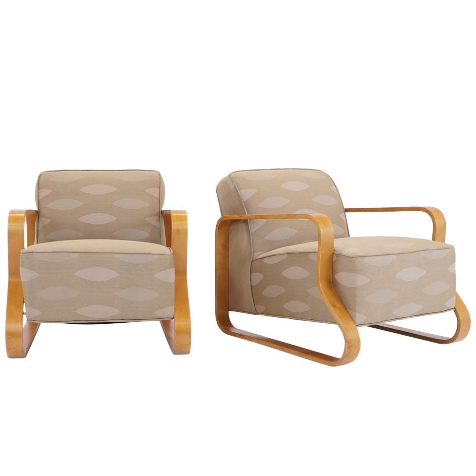 Lounge Armchair 44 Pair, Alvar Aalto for Artek