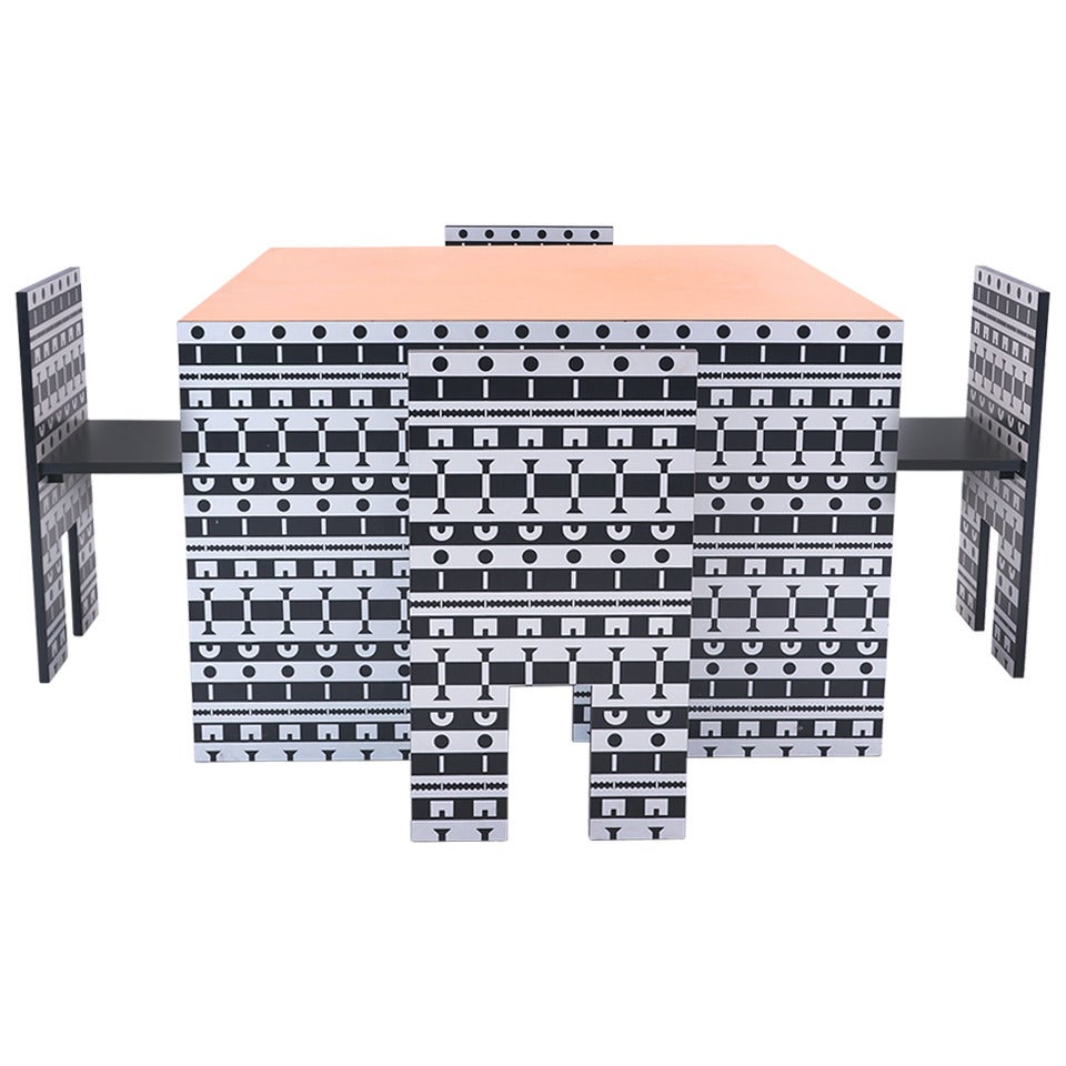 Alessandro Mendini and Alessandro Guerriero Table and Chairs