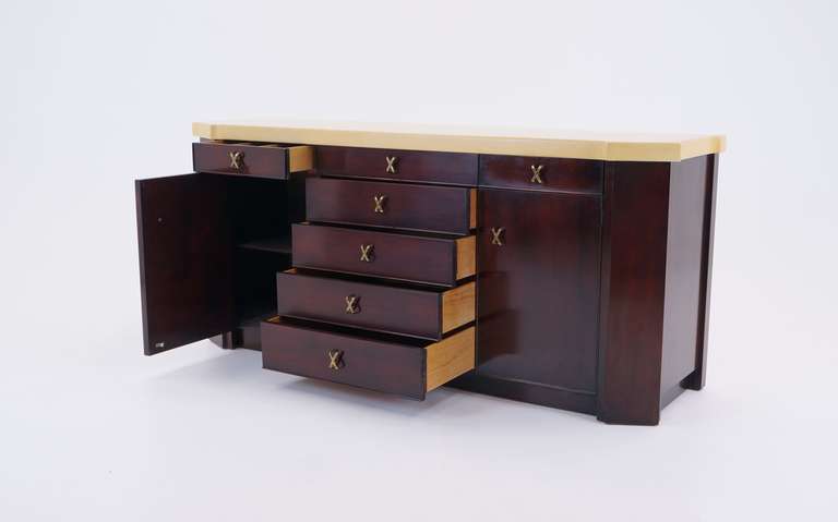 Mid-20th Century Paul Frankl for Johnson Furniture Company Cork Top Buffet or Sideboard