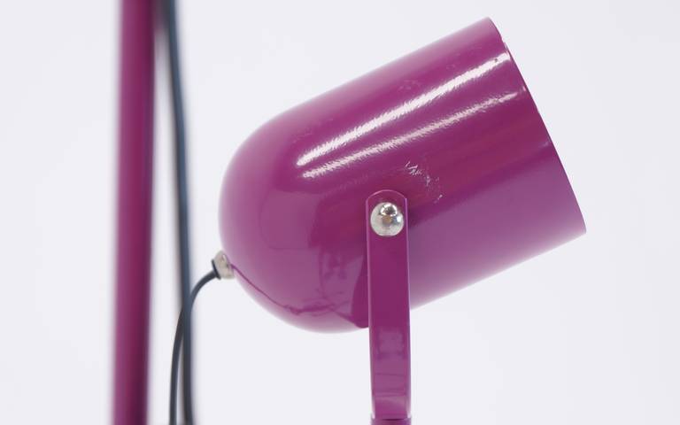 Moderno Coppia di lampade da terra di Verner Panton ad altezza regolabile e rotolanti in vendita