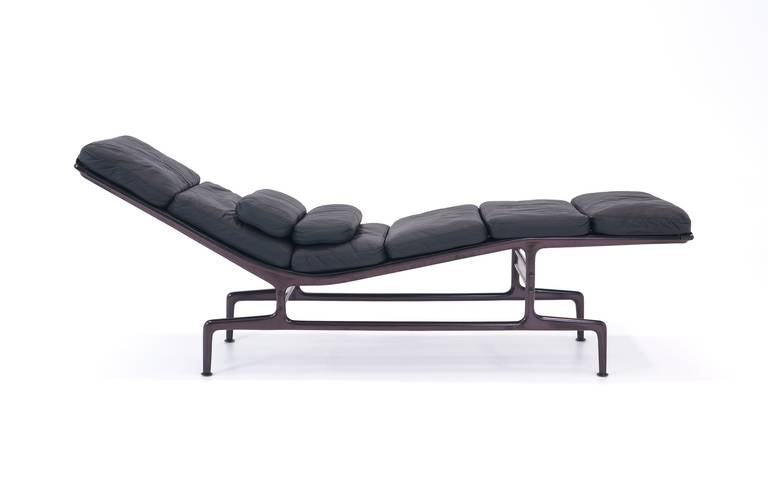 This Eames chaise is in like new condition.  These currently sell new for almost 6000.  Here is some background on the design:  In 1955 while filming on location, director Billy Wilder discovered he could take quick naps on a plank held up by