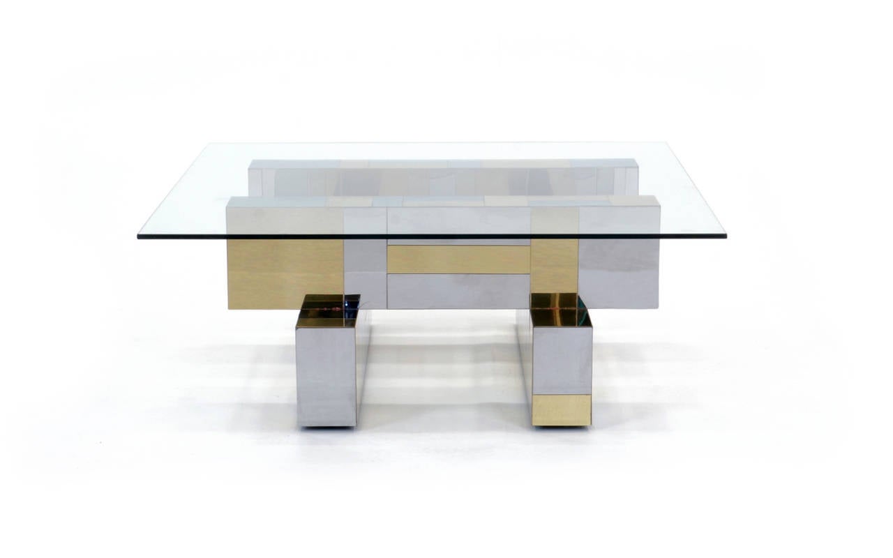 Mid-Century Modern Signed Paul Evans Cityscape Coffee Table