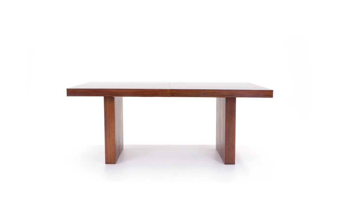 Milo Baughman for Dillingham walnut dining table. Excellent construction and design. Table is 72