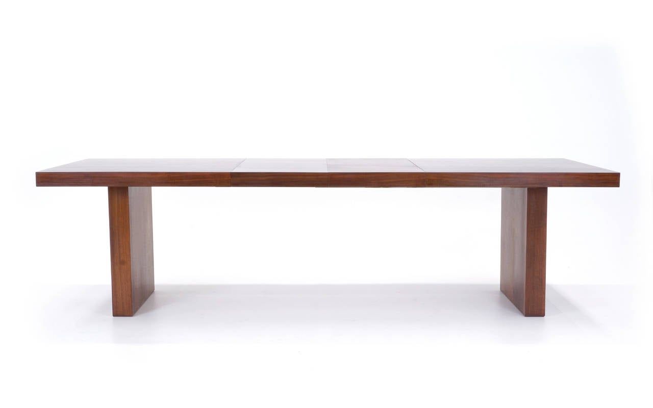 Mid-Century Modern Milo Baughman Dining Table. Extends to 9 feet.