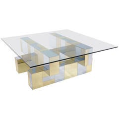 Signed Paul Evans Cityscape Coffee Table