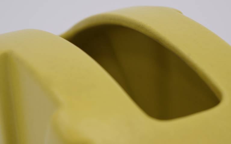 Mid-20th Century Ettore Sottsass Yellow Vase from the Yantra Series