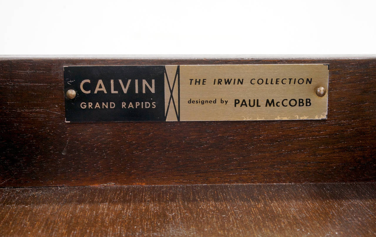 Paul McCobb Large Coffee Table, Brass Frame, Vitrolite Top 3