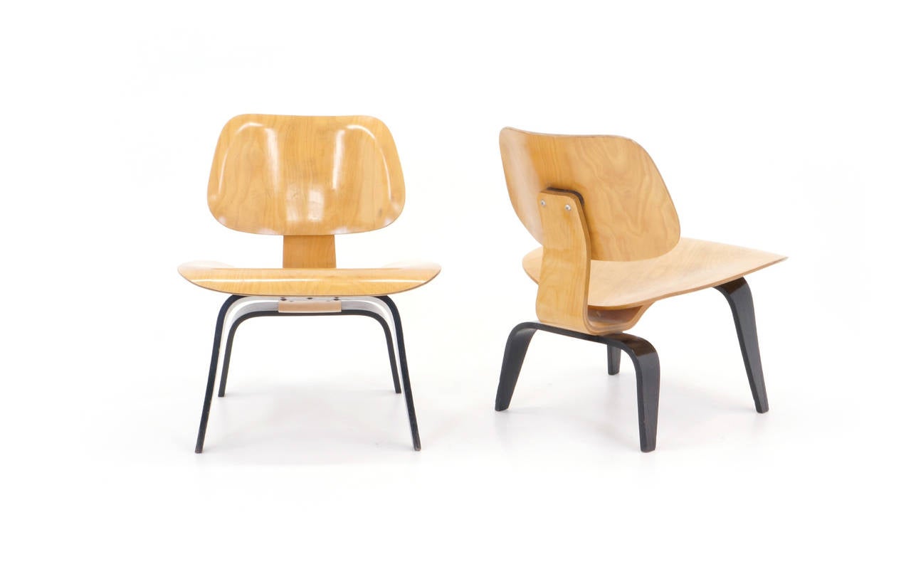 American Early Pair of Eames for Evans / Herman Miller LCWs