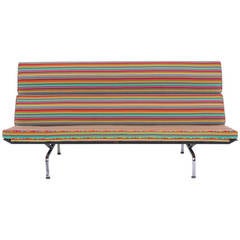 Charles and Ray Eames Sofa Compact, Alexander Girard Miller Stripe Fabric