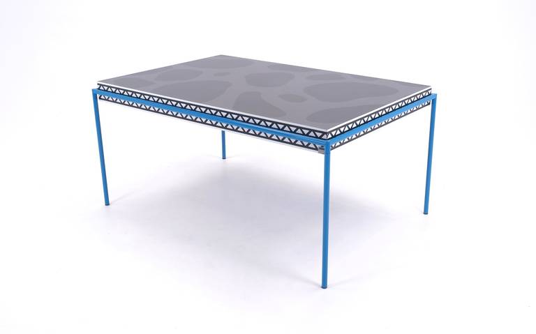 MIchele De Lucchi Burgandy Dining Table for Memphis