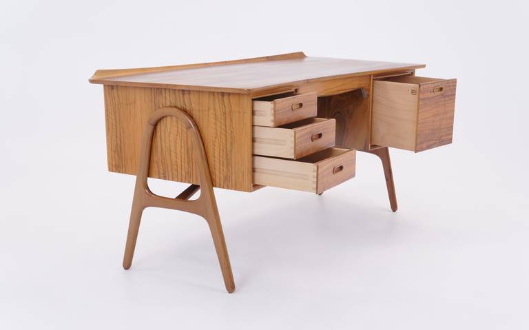 Danish Rosewood Desk by Svend Madsen for H. P. Hansen, Denmark