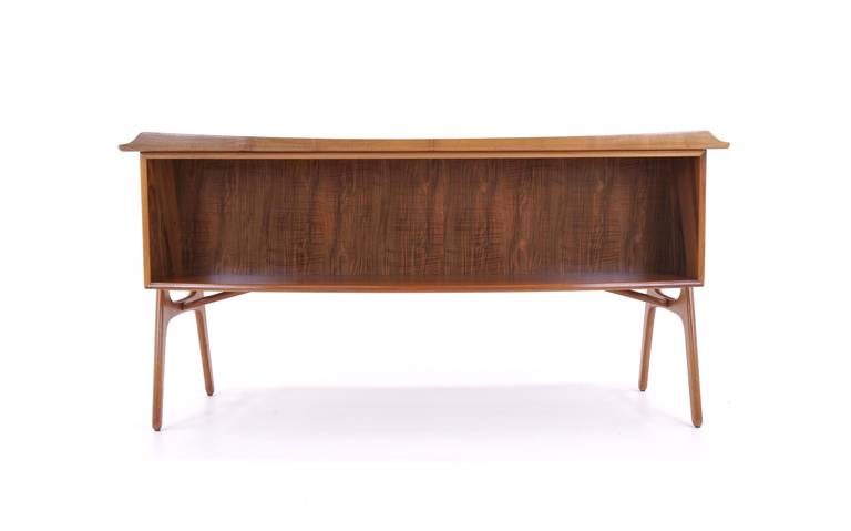 Mid-20th Century Rosewood Desk by Svend Madsen for H. P. Hansen, Denmark