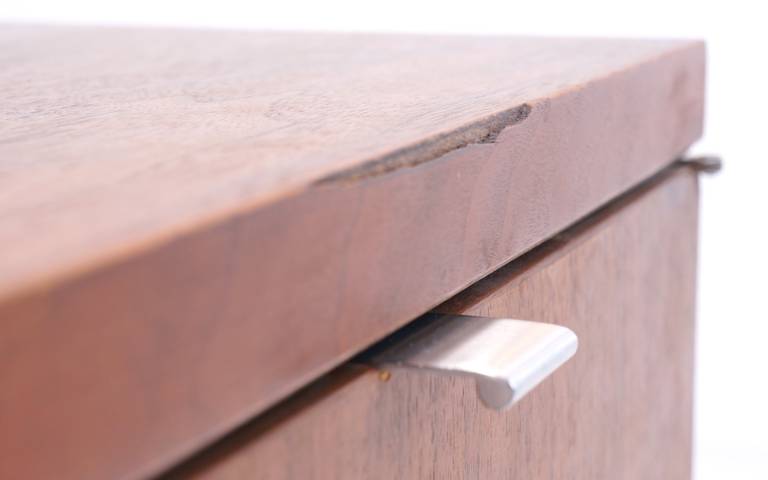 Florence Knoll Style Walnut Credenza by Domore 3