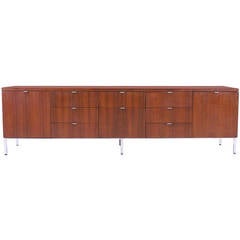 Florence Knoll Style Walnut Credenza by Domore