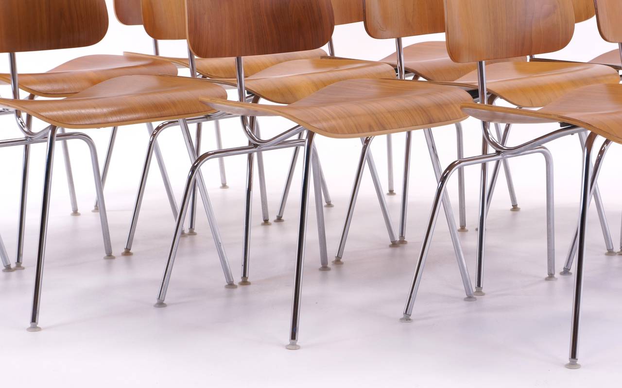 1960s Vintage Eames DCMs (Dining Chair Metal), Set of 12