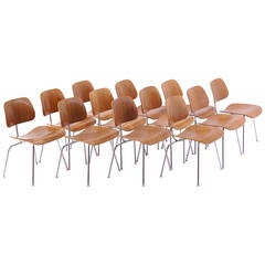1960s Vintage Eames DCMs (Dining Chair Metal), Set of 12