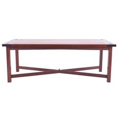 Retro One-of-a-Kind Honduran Mahogany and Oak Arts and Crafts Style Dining Table