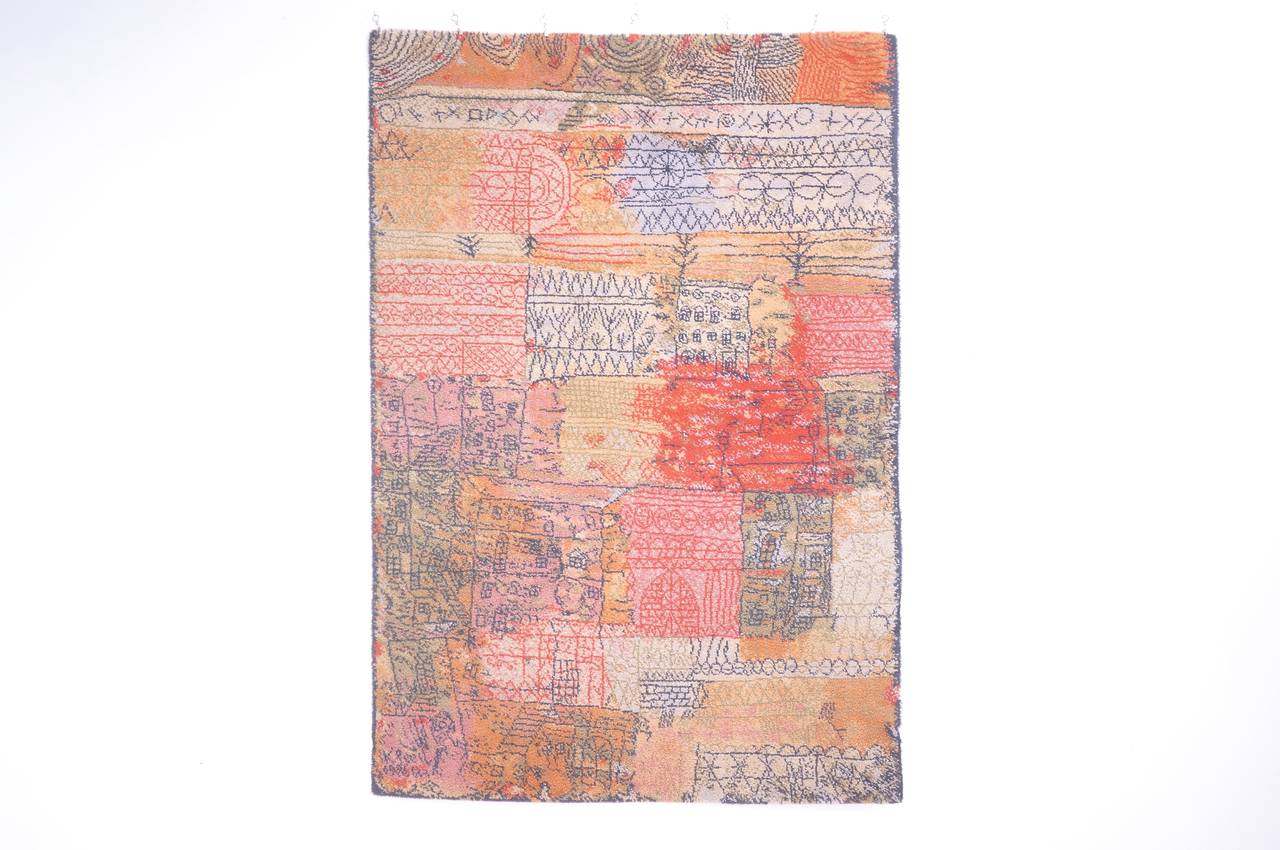 Limited edition Paul Klee wool rug of the 1926 work 