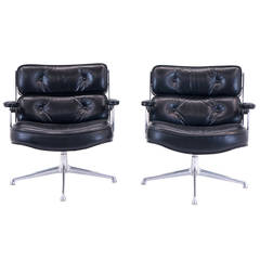 Pair of the Rare Lounge Version of the Time Life Chairs by Charles and Ray Eames