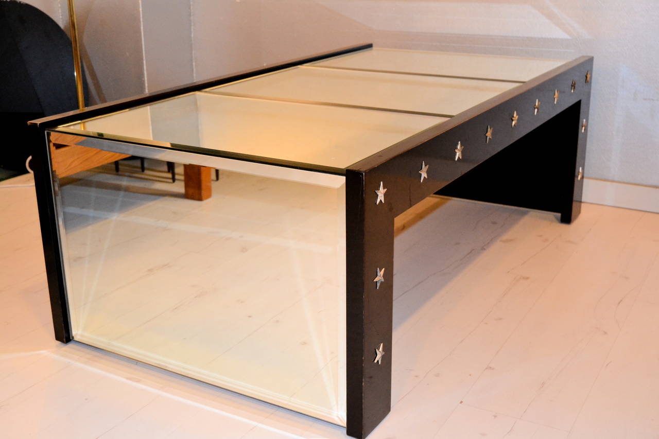 1970s Mirrored Coffee Table in the manner of Jansen 2