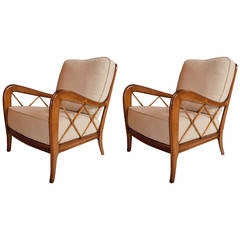 1950s Pair of Paolo Buffa Armchairs