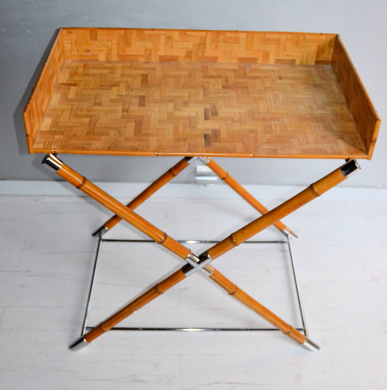 1970s Bamboo Tray Table 1
