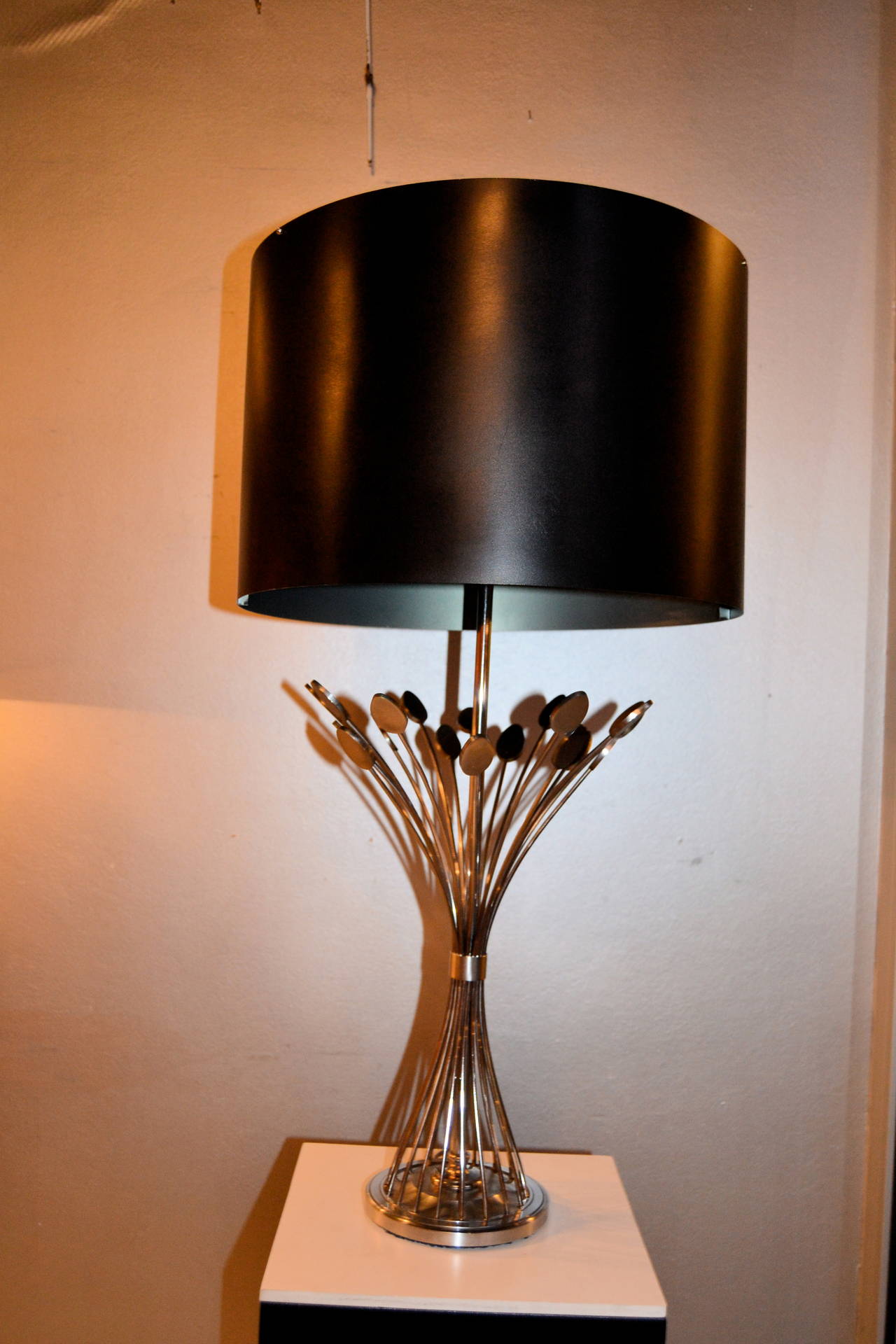 Mid-Century Modern 1970s Steel French Lamp