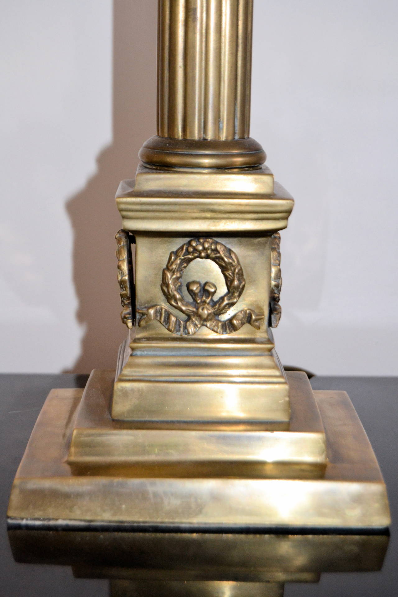 Pair of Neoclassical Bronze Lamps 2