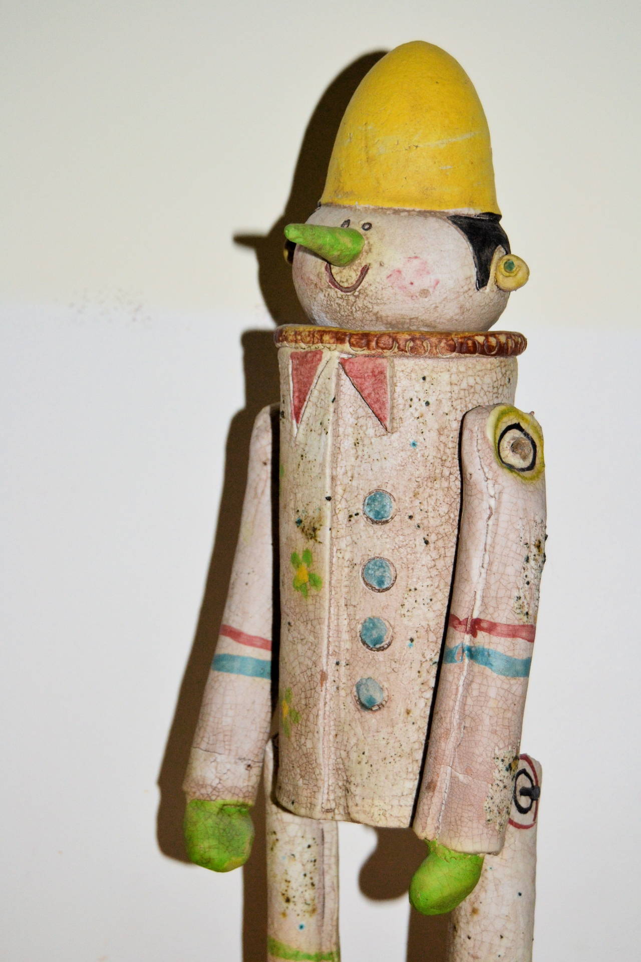 1970s, terra cotta Pinocchio by Ivo De Santis. Signed 1973, Gli Etruschi.