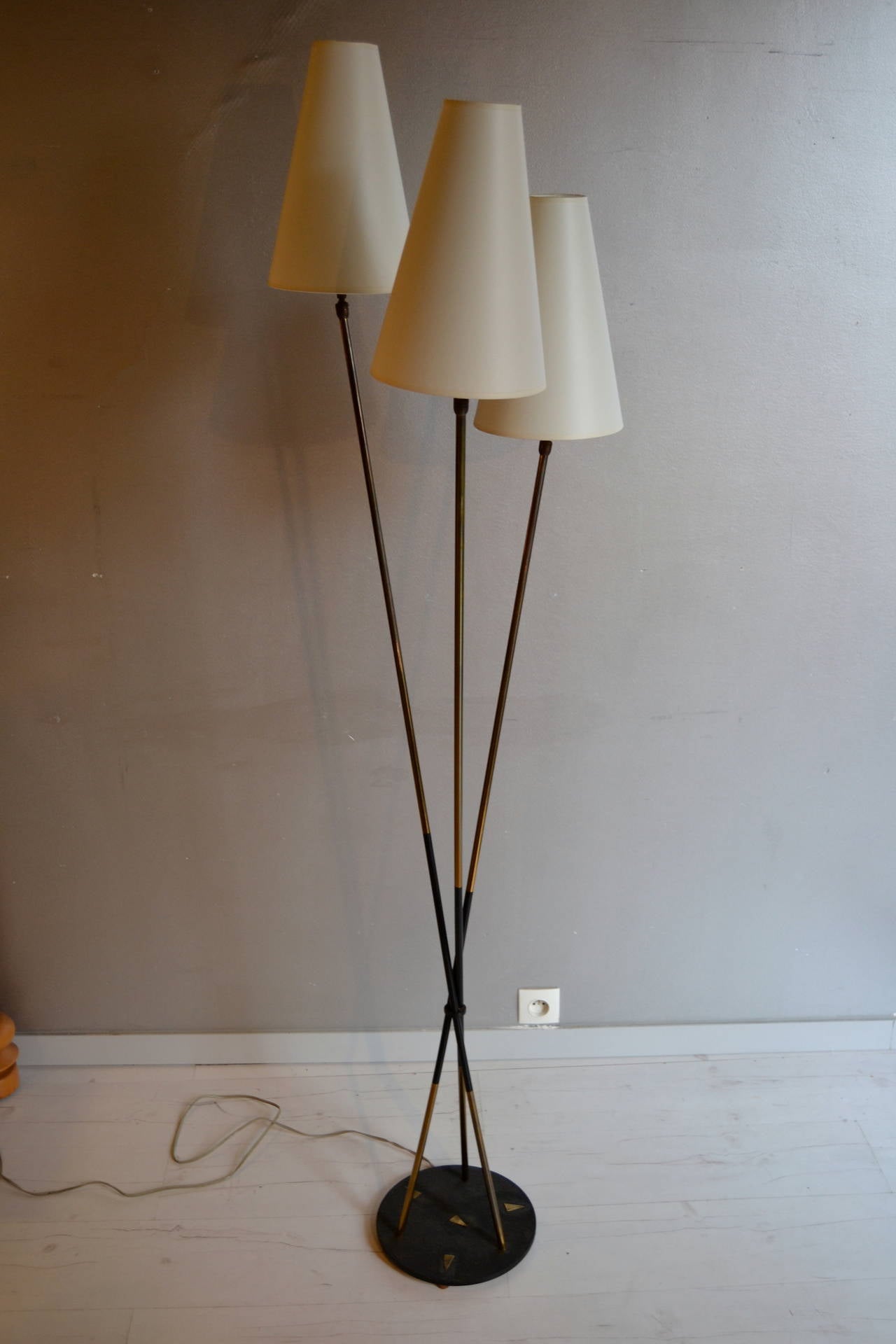 French 1950s Floor Lamp Designed by Arlus