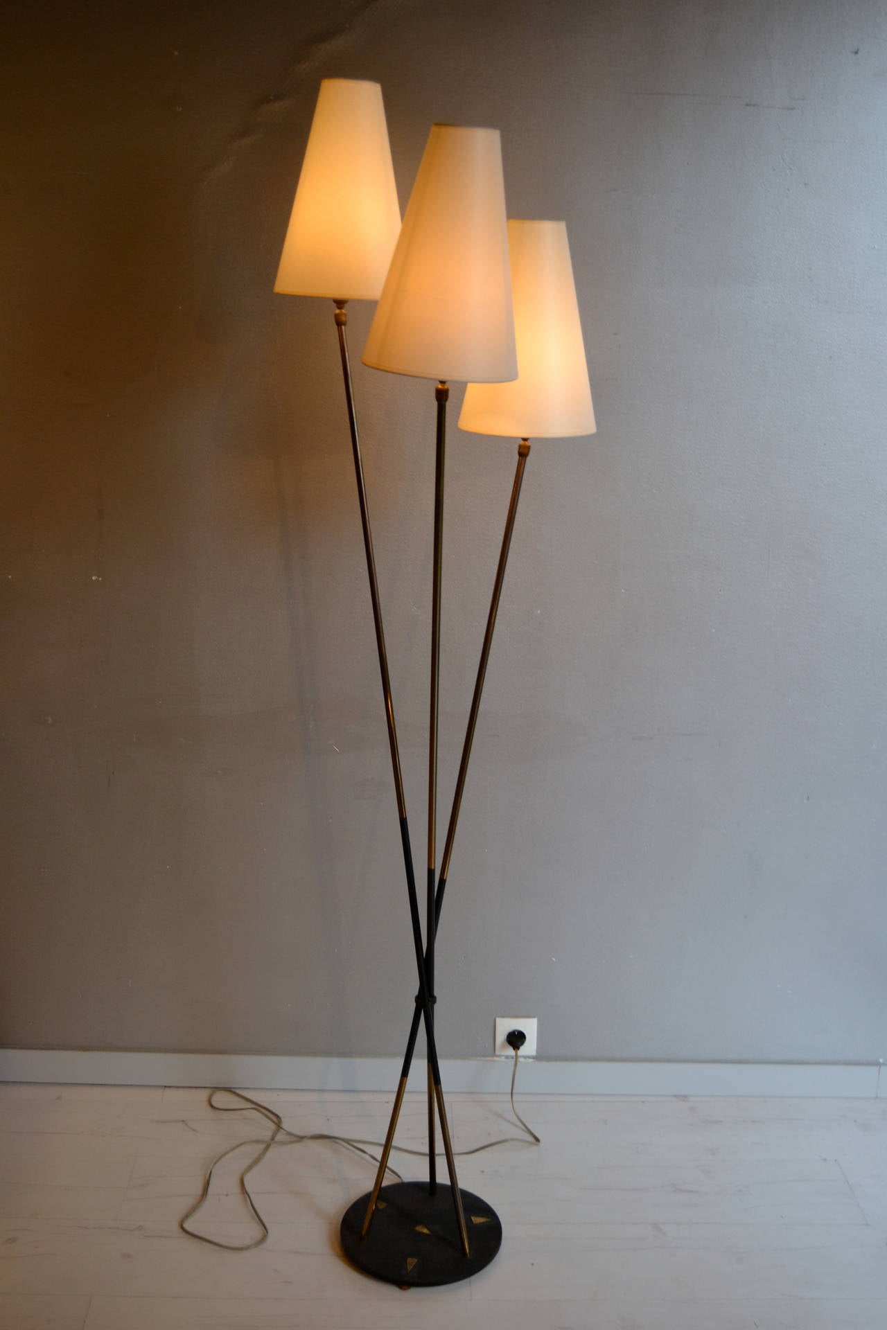 Mid-Century Modern 1950s Floor Lamp Designed by Arlus