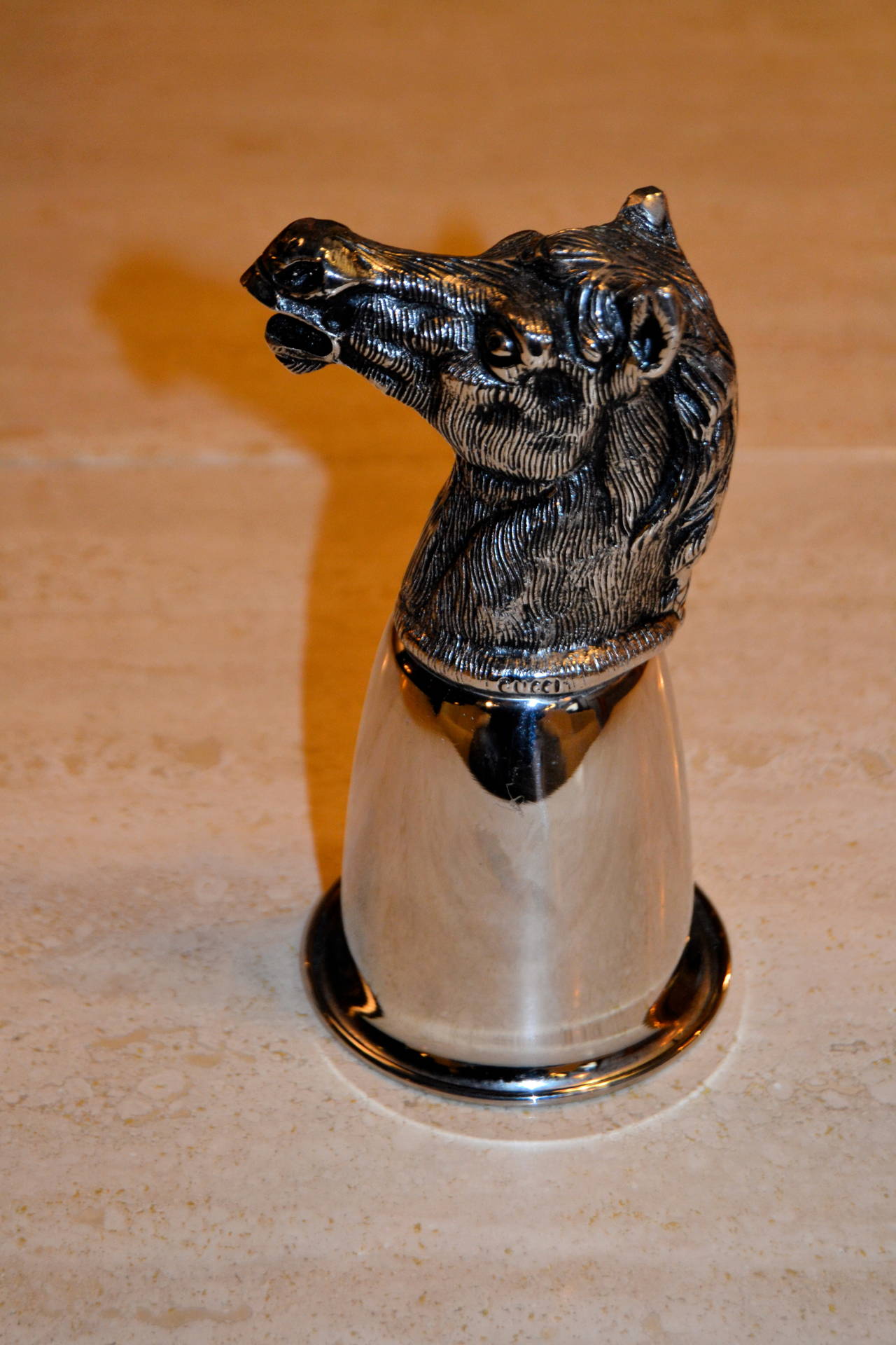 1970s Gucci Silver Plated Deer and Horse Cup Set In Excellent Condition In Saint-Ouen, FR