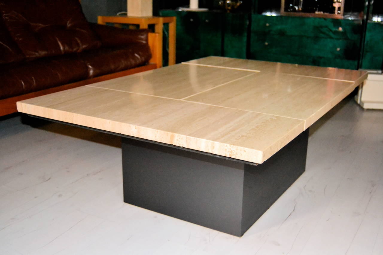 1970s Marble Sliding Top Coffee Table 1