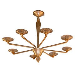 1960s Large Murano Glass Chandelier